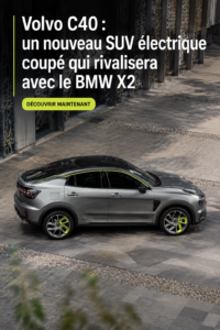 Volvo C40 électrique en exterieur sur route