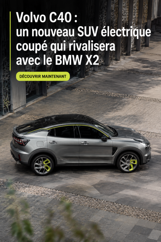 Volvo C40 électrique en exterieur sur route