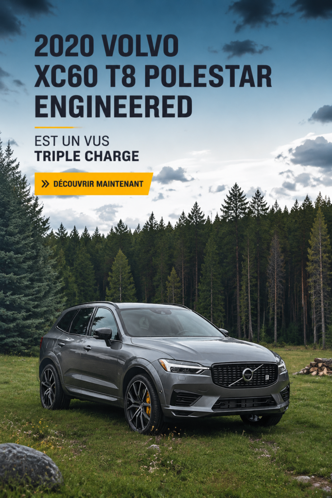 Volvo XC60 T8 Polestar sur une route panoramique, soulignant son design élégant.