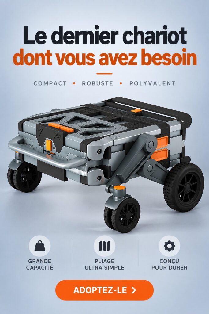 Chariot innovant pour femmes, pratique et design moderne.
