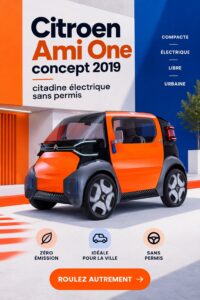 Citroën Ami, une citadine électrique accessible sans permis, en milieu urbain