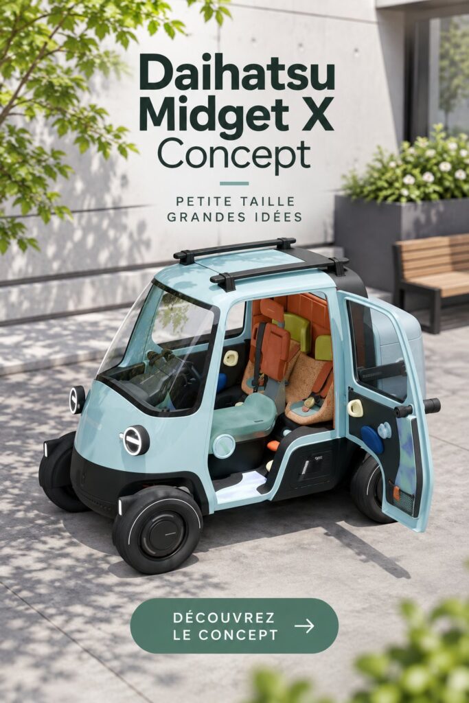 Daihatsu Midget X Concept, une petite voiture électrique au design futuriste