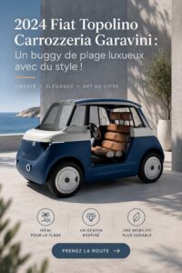Photo du Fiat Topolino 2024, un buggy chic sur la plage