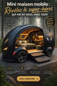 Une belle maison mobile moderne au design élégant et accueillant