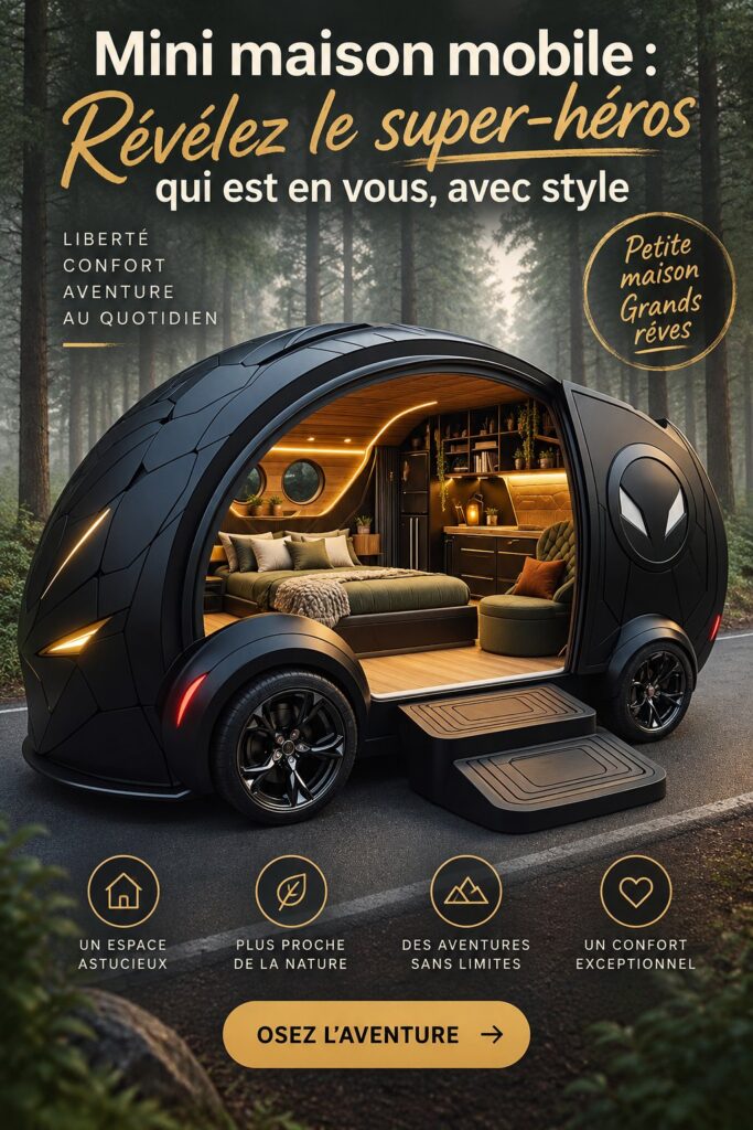 Une belle maison mobile moderne au design élégant et accueillant