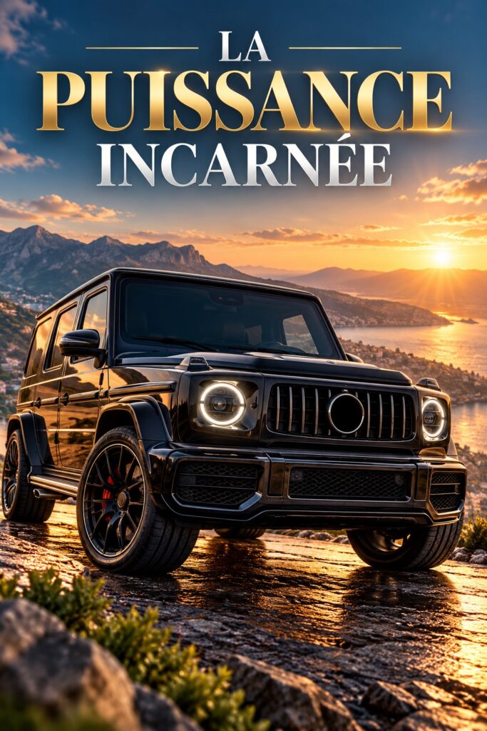 Vue d'ensemble de la Mercedes-Benz Classe G sur route, mettant en avant son design puissant et élégant.