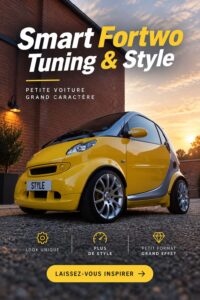 Smart Fortwo personnalisée avec un relooking moderne.
