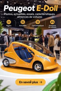 Peugeot E-Doll, une élégante voiture électrique en pleine ville