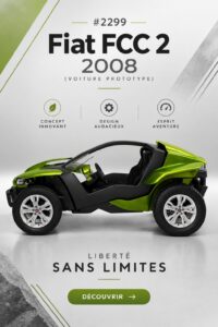 Prototype Fiat FCC 2 de 2008 affichant un design moderne et futuriste.