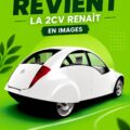 Renaissance de la 2CV, voiture emblématique revisitée avec des futures technologiques.