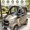 Gros plan sur un scooter électrique moderne, parfait pour déplacements urbains