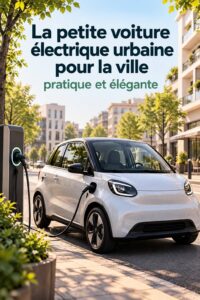 Vue extérieure du Smart EQ Forfour en milieu urbain, une voiture électrique moderne.