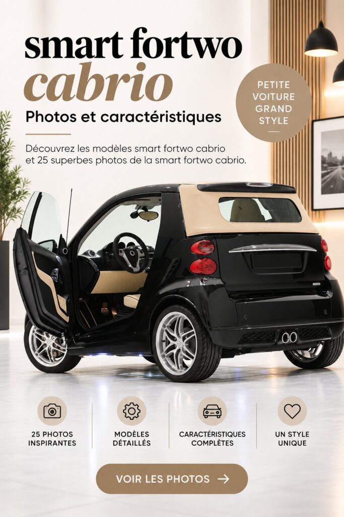 Vue latérale de la smart fortwo cabrio électrique dans un cadre urbain.