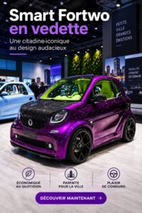 Image de la Smart Fortwo, une voiture électrique innovante et compacte.