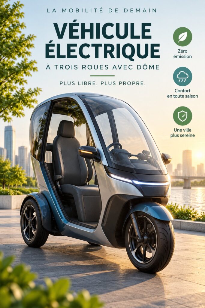Torrot Velocípedo, un véhicule électrique à trois roues au design moderne