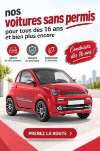 Véhicule léger innovant sur une route urbaine