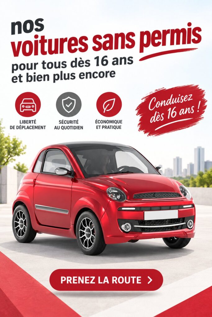 Véhicule léger innovant sur une route urbaine
