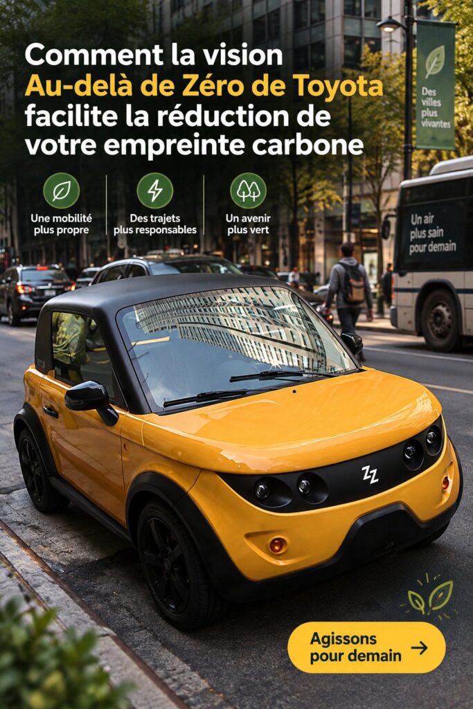 Image d'une voiture électrique Toyota symbolisant l'innovation et la durabilité.