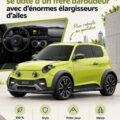 Voiture électrique compacte d'E.Go sur un chemin urbain