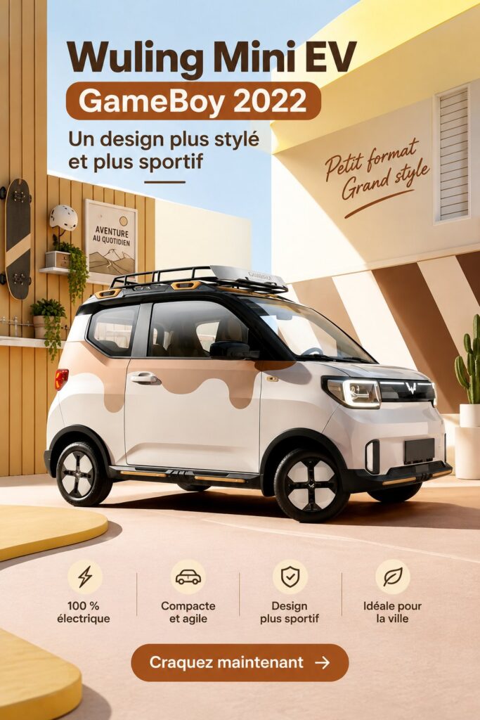 Wuling Mini EV GameBoy 2022, une voiture au design stylé et sportif
