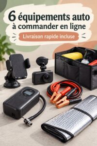 Vue d'ensemble d'équipements auto modernes, prêts à être commandés en ligne