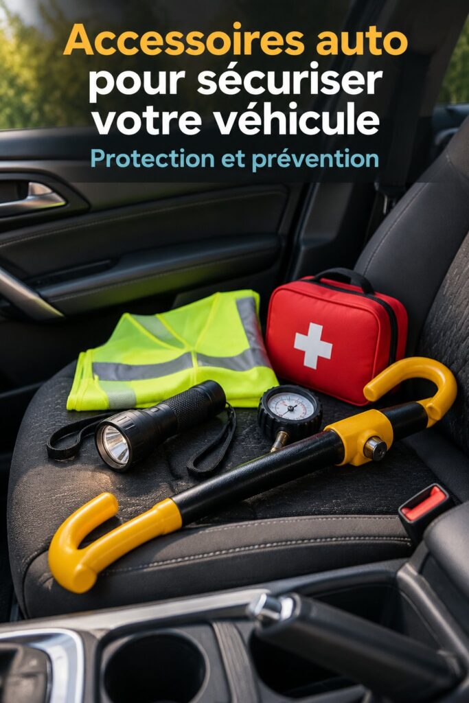 Accessoires auto pour améliorer la sécurité d'un véhicule.