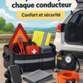 Gadgets et accessoires pour voitures électriques présentés sur une table.