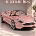 Aston Martin DB9 avec un intérieur rose élégant et moderne