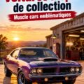 Une voiture Mopar emblématique sur une route pavée, mise en valeur par son design distinctif.