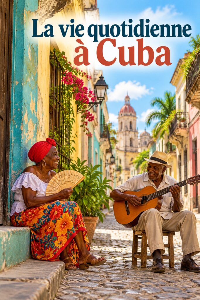 Une vue colorée de la Muchacha de Cuba lors d'une fête locale, avec des danses traditionnelles.