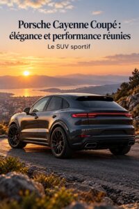La Porsche Cayenne Coupe montrant son design élégant et sportif.