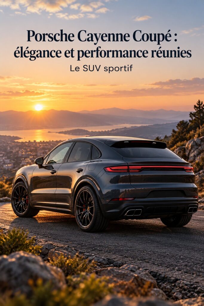 La Porsche Cayenne Coupe montrant son design élégant et sportif.
