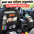 Voiture bien organisée avec différents accessoires de rangement pratiques