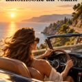 Une voiture électrique E-Type inspirée par Natasha Oakley sur un fond moderne.