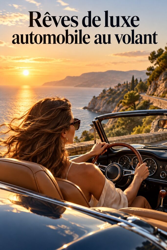 Une voiture électrique E-Type inspirée par Natasha Oakley sur un fond moderne.